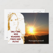 ノルウェー語の諺 – 葉書 ポストカード (正面/裏面)