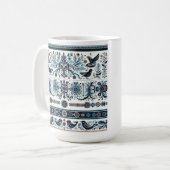 ノルウェー語またはデンマーク語のマザーセラミック15ozノルウェー語 コーヒーマグカップ (正面左)