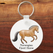 ノルウェー語フィヨルドホースキーチェーン キーホルダー (正面)