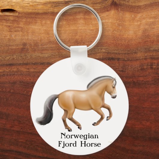 ノルウェー語フィヨルドホースキーチェーン キーホルダー (正面)