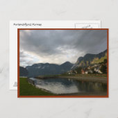 ノルウェー語フィヨルド(Aurlandsfjord) ポストカード (正面/裏面)