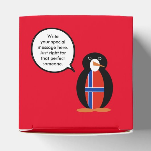 ノルウェー語ペンギンさんパーソナライズされた フェイバーボックス (上部)