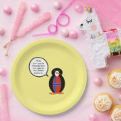 ノルウェー語ペンギンさんパーソナライズされた ペーパープレート (パーティー)