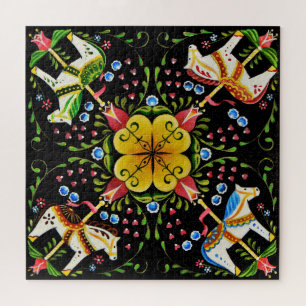 ノルウェー語/ノルディック/スイスフォーク馬デザイン ジグソーパズル