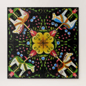 ノルウェー語/ノルディック/スイスフォーク馬デザイン ジグソーパズル (縦)