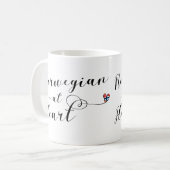 ノルウェー語Atハートマグ,ノルウェー コーヒーマグカップ (正面左)