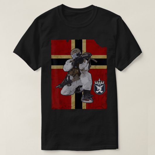 ノルウェー軍隊特殊部隊マリネジェールノワ Tシャツ (デザイン正面)