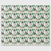 ノルウェー雪だるまクリスマスラッピング紙 ラッピングペーパー (フラット)