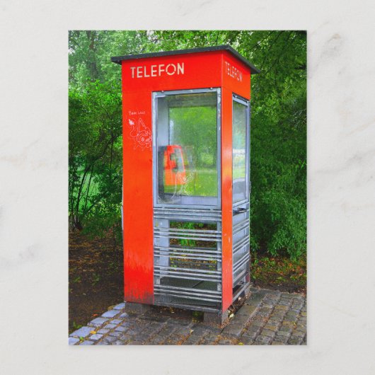 ノルウェー電話ブース ポストカード (正面)