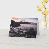 ノルウェー風景写真 カード (黄色い花)