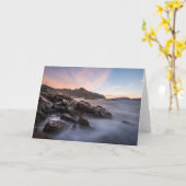 ノルウェー風景写真 カード (黄色い花)