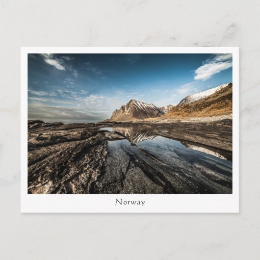 ノルウェー風景写真 ポストカード (正面)