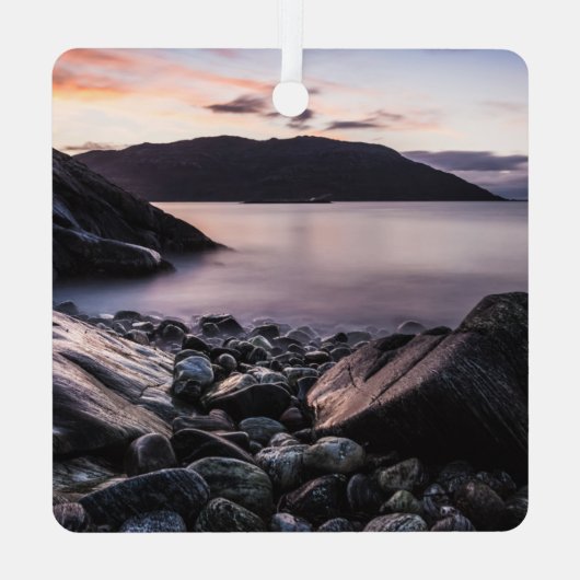 ノルウェー風景写真 メタルオーナメント (裏面)