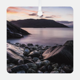 ノルウェー風景写真 メタルオーナメント