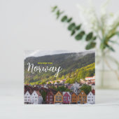 ノルウェー風景風景葉書からの挨拶 ポストカード (スタンド正面)