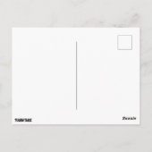 ノルウェー風「ありがとう」黒と白のリノカット ポストカード (裏面)