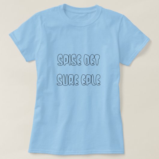 ノルウェー食べの青の酸っぱいリンゴ Tシャツ (デザイン正面)