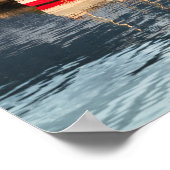 ノルウェー魚釣りボート写真 ポスター (角)