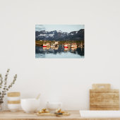 ノルウェー魚釣りボート写真 ポスター (キッチン)