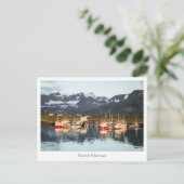 ノルウェー魚釣りボート ポストカード (スタンド正面)