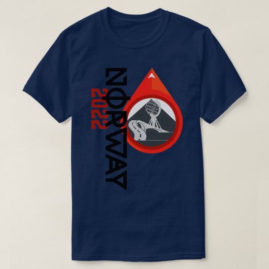 ノルウェー2022 Tシャツ (デザイン正面)