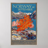 ノルウェー9月ヴィンテージのポスターを復元 ポスター (正面)