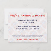 ノルウェー·アメリカン·ウェーブ旗 招待状 (裏面)