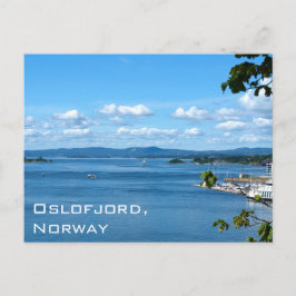 ノルウェー、オスロからのオスロフィヨルドの夏の眺め ポストカード