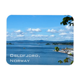 ノルウェー、オスロからのオスロフィヨルドの夏の眺め マグネット