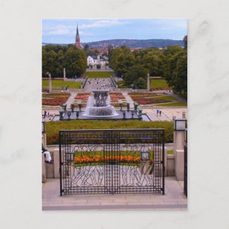 ノルウェー、オスロの中心に位置する公園 ポストカード