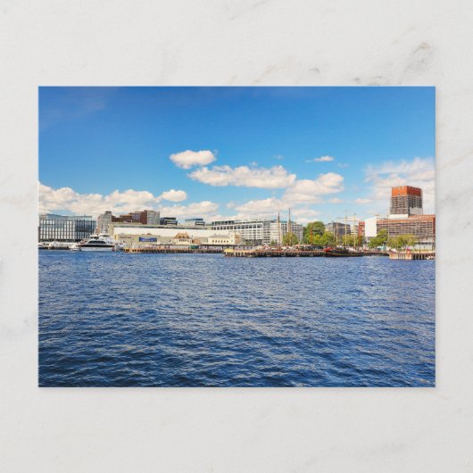 ノルウェー、オスロの港 ポストカード (正面)