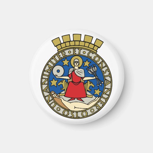 ノルウェー,オスロの紋章 マグネット (正面)