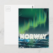 ノルウェー オーロラ 北極光 旅行ポスター ポストカード (正面/裏面)