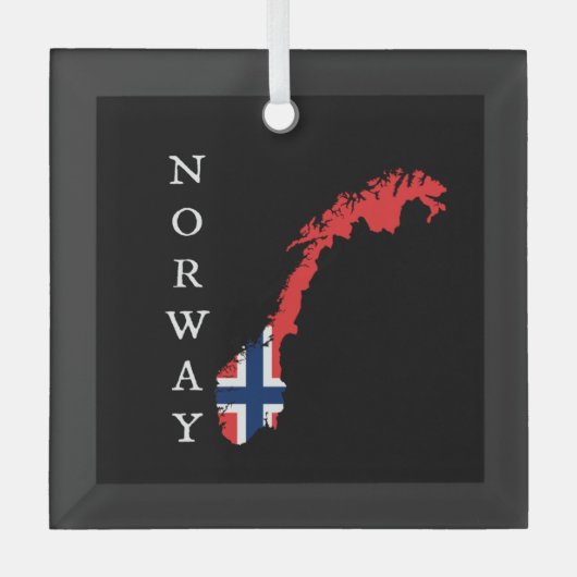 ノルウェー ガラスオーナメント (正面)