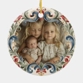 ノルウェー クリスマス ローズマリング 写真 セラミックオーナメント