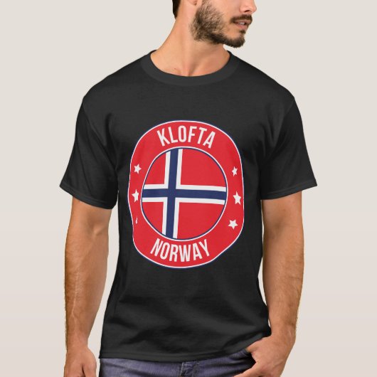 ノルウェー・クロフタの街 Tシャツ (正面)