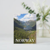 ノルウェー、ゲイルアンゲルフィヨルドの風景 ポストカード (スタンド正面)
