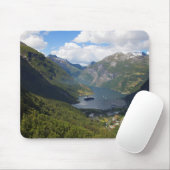 ノルウェー、ゲイルアンゲルフィヨルドの風景 マウスパッド (マウス)