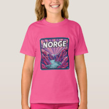 ノルウェー ゲイルランゲルフィヨルド フィヨルド 子供Tシャツ