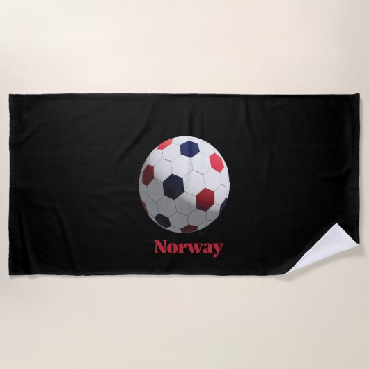ノルウェー サッカー ビーチタオル (正面)