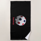 ノルウェー サッカー ビーチタオル (正面)