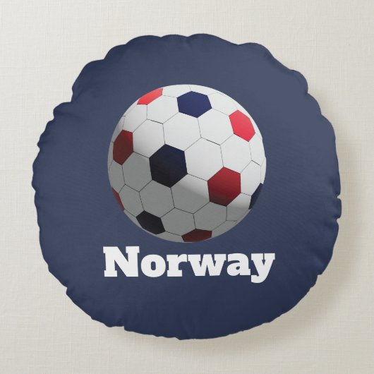 ノルウェー サッカー ラウンドクッション (正面)