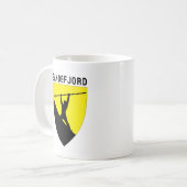 ノルウェー,サンデフィヨルドの紋章 コーヒーマグカップ (正面左)