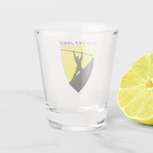 ノルウェー,サンデフィヨルドの紋章 ショットグラス (裏面)