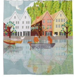 ノルウェー シャワーカーテン