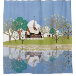 ノルウェー シャワーカーテン