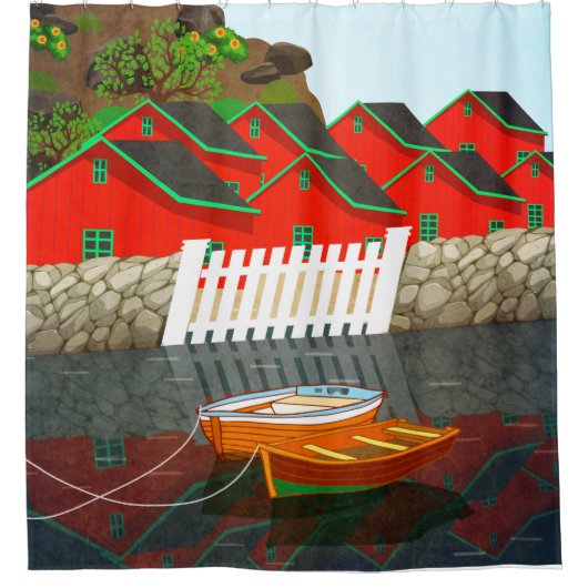 ノルウェー シャワーカーテン (正面)
