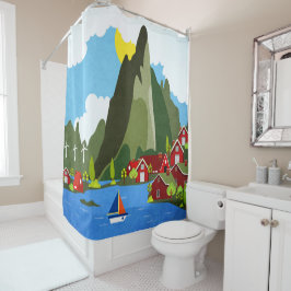 ノルウェー シャワーカーテン