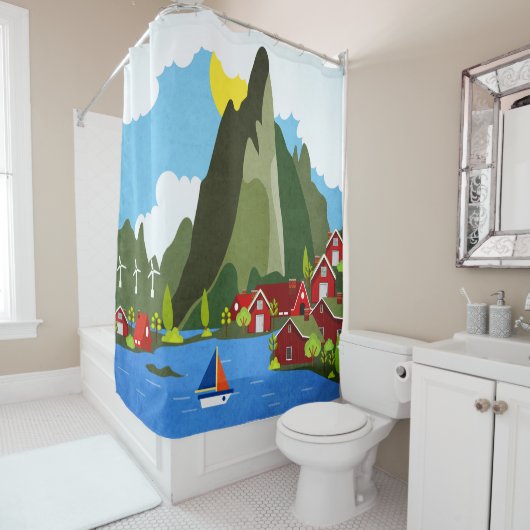 ノルウェー シャワーカーテン (インサイチュ)