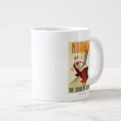 ノルウェー-スキーのゆりかご ジャンボコーヒーマグカップ (正面右)